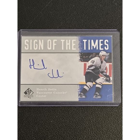 2000-01 SP Authentic #HS Henrik Sedin Sign of the Times - Picture 1 of 2